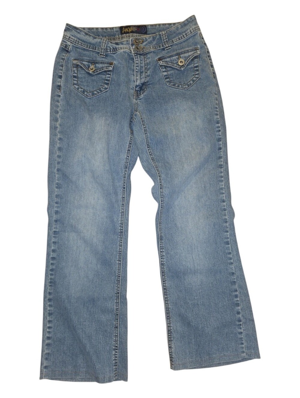 Vintage Angels Light Wash Flare Jeans in Blue Size 6